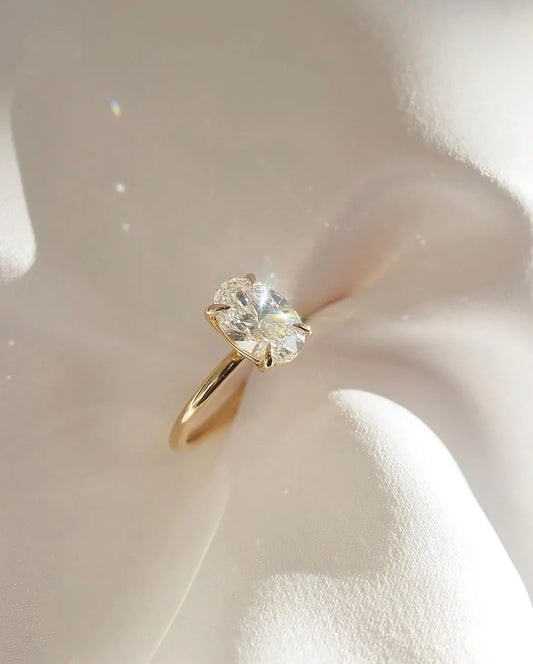 7ct oval solitaire lab grown diamond ring vintage inspired engagement wedding bridal ring IGI style luxury gift for women elegant jewelry