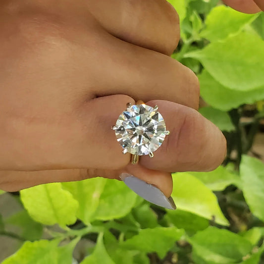 8.00 CT round lab grown diamond engagement ring IGI certified solitaire design luxury bridal wedding ring elegant gift for women fine jewelry