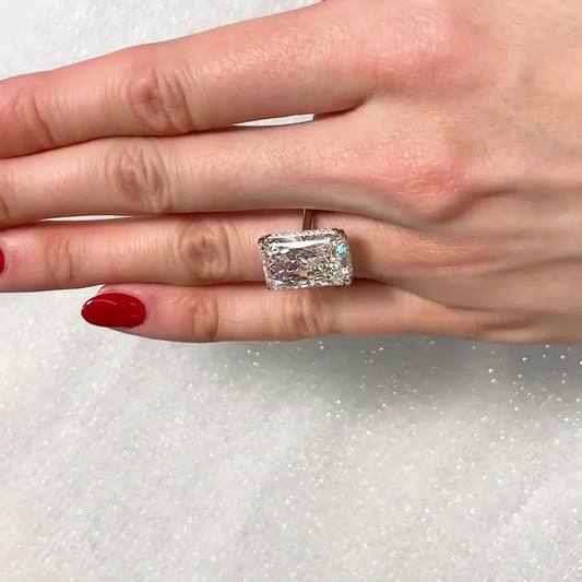 8.10 TCW Radiant Lab Grown Diamond Engagement Ring IGI Certified Hidden Halo design, bridal wedding ring, luxury jewelry, anniversary gift ring