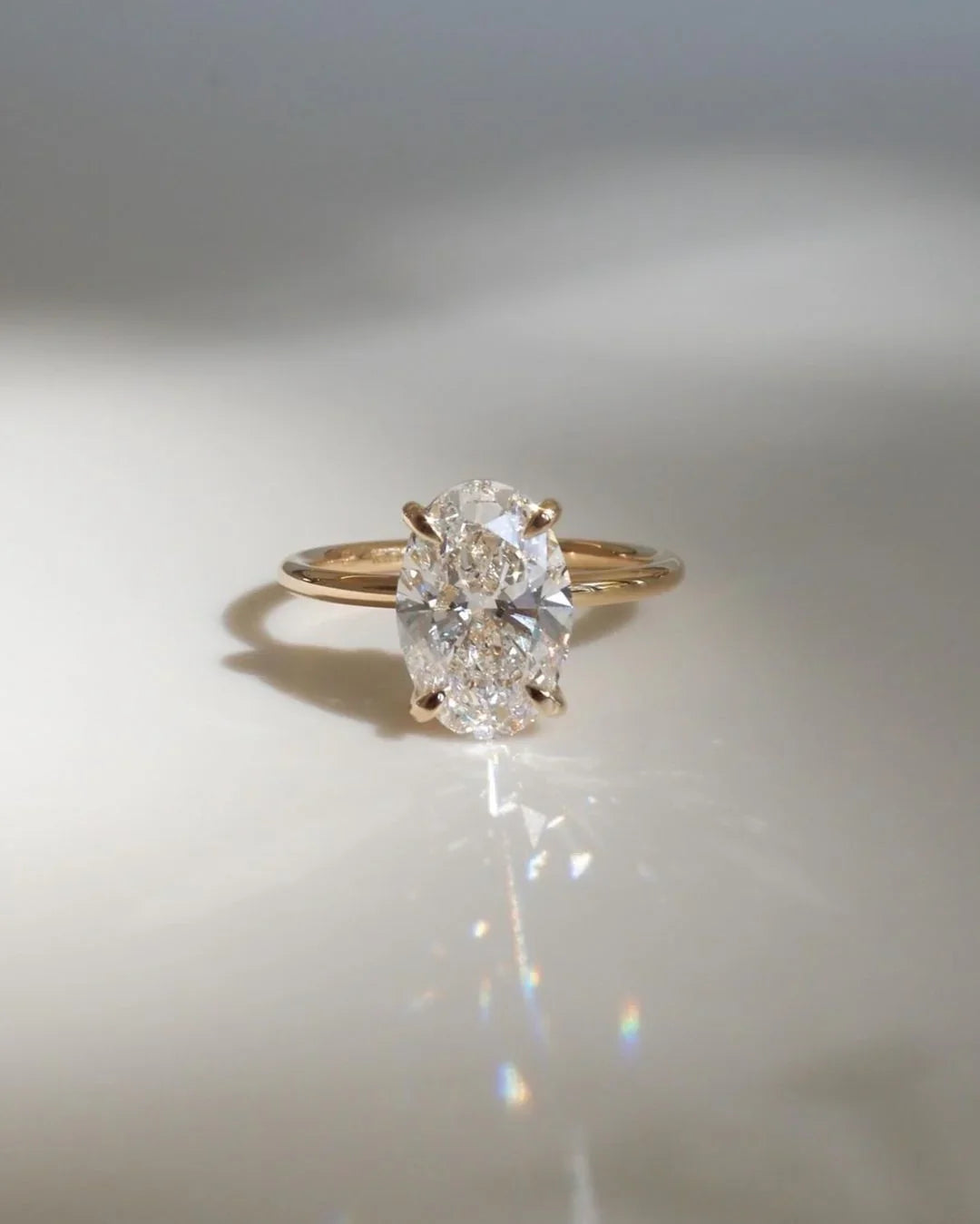 8ct Oval Cut Lab Grown Diamond Solitaire Ring Bridal Wedding Engagement Ring Romantic Gift for Her Luxury Fine Jewelry IGI Certified Statement