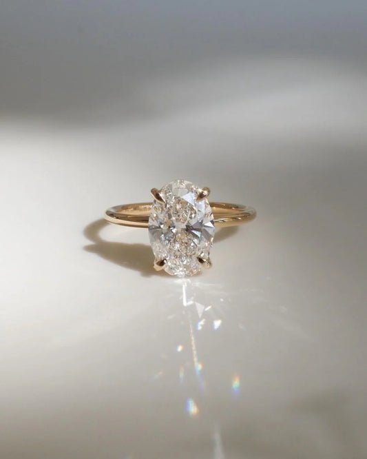 8ct Oval Cut Lab Grown Diamond Solitaire Ring Bridal Wedding Engagement Ring Romantic Gift for Her Luxury Fine Jewelry IGI Certified Statement