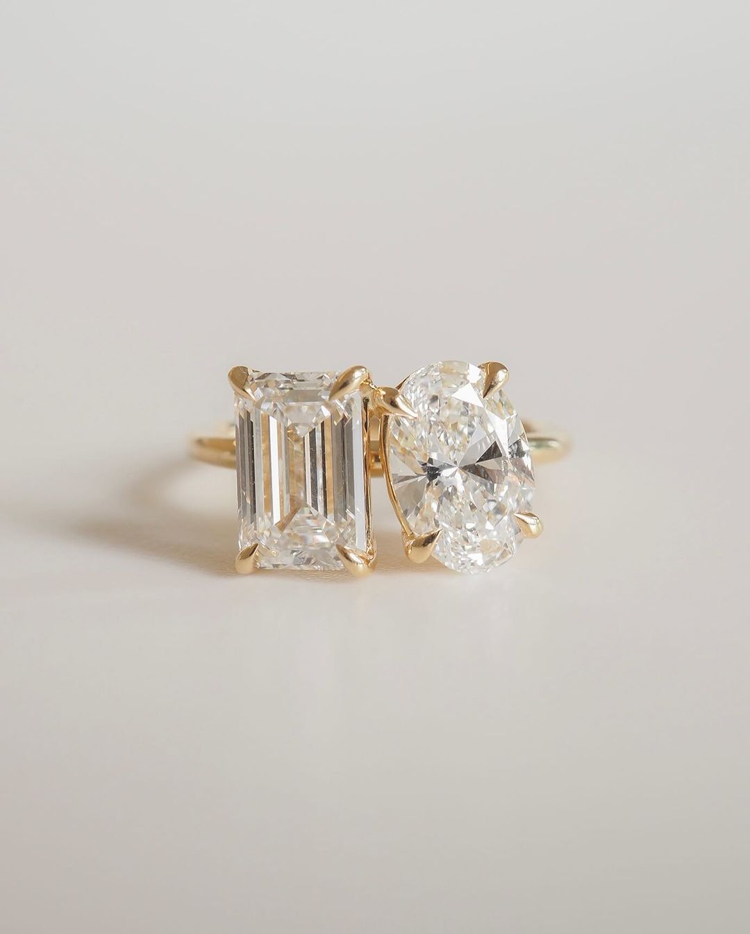 6tcw Emerald and Oval Cut Toi et Moi Lab Grown Diamond Ring Sophisticated -cut diamond ring set in a classic gold band, beautifully neutral-toned nails. A must-have for engagement proposals, high-end jewelry lovers, and wedding occasions. YouTube Amazon Facebook Weather Google Gmail Wordless WhatsApp Web Translate News blog post ring ceremony Article Life Money 2025 design Ring Ceremony Diamond Shape Diamond Ring Surat Diamond India Market Diamond Ring for Her Diamond Ring for Men Diamond Ring Women 