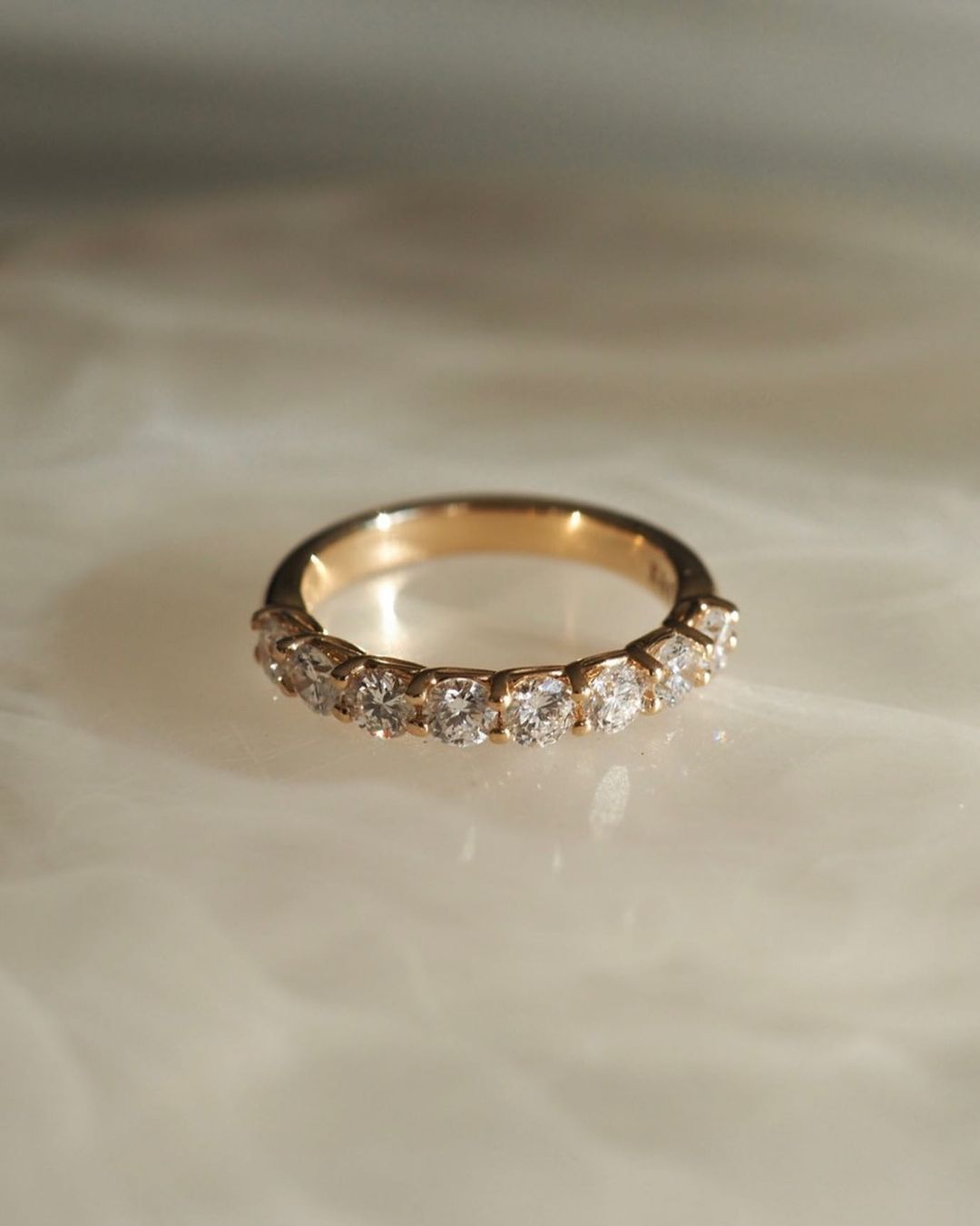 3mm Round Array Lab Grown Diamond Half Band Ring Eternity Band Polished gold ring adorned with dazzling diamonds, showcasing timeless craftsmanship. Elegant women’s gold ring with brilliant diamonds, combining style and sophistication. Full Eternity Band Stackable Infinity Ring Wedding Band Stacking Ring old Eternity Ring Diamond Eternity Wedding Band Ring Full Eternity Diamond Ring Half Eternity band Ring set ring for women diamond Band Ring band ring gold Band Ring Design Ring Jewelry pretty Ring delicate