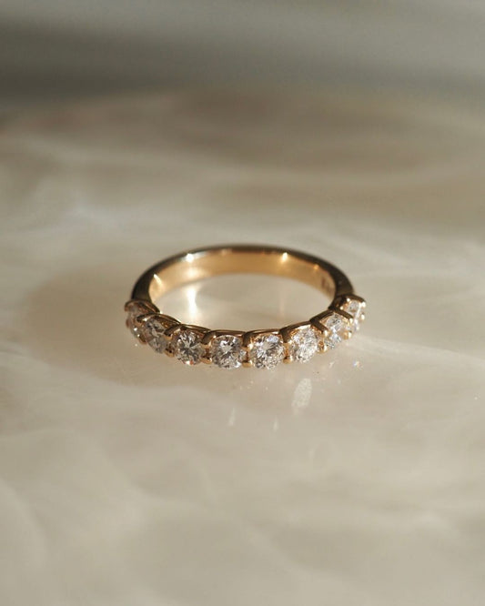 3mm Round Array Lab Grown Diamond Half Band Ring Eternity Band Polished gold ring adorned with dazzling diamonds, showcasing timeless craftsmanship. Elegant women’s gold ring with brilliant diamonds, combining style and sophistication. Full Eternity Band Stackable Infinity Ring Wedding Band Stacking Ring old Eternity Ring Diamond Eternity Wedding Band Ring Full Eternity Diamond Ring Half Eternity band Ring set ring for women diamond Band Ring band ring gold Band Ring Design Ring Jewelry pretty Ring delicate