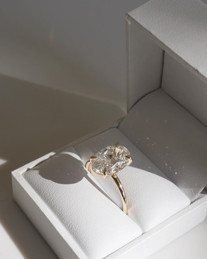 8ct Oval Cut Solitaire Lab Grown Diamond Ring Timeless Diamond Ring, Bridal Wedding Ring, and Romantic Gift for Her