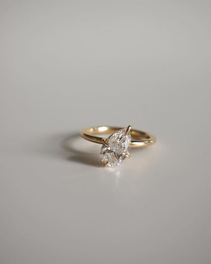 4ct Pear Cut Solitaire  Four Claw Lab grown Diamond Solitaire Ring Engagement ring, Wedding Ring, Birthday Gift For Her