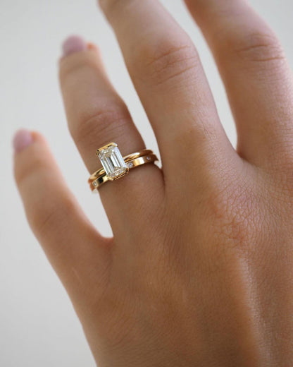 1.5ct Emerald Solitaire Lab Grown Diamond Ring Engagement Ring and Wedding Gift Ring, promise Gift her/women