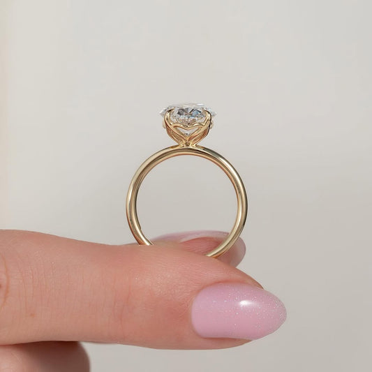 4.0ct Oval Cut Lab Grown Diamond Solitaire Ring