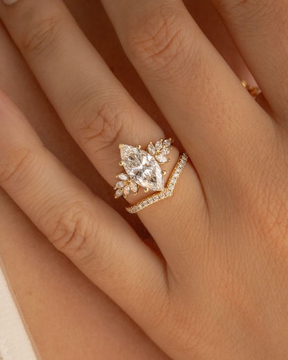 4.0ct Marquise Cut Lab Grown Diamond With Anastasia setting Engagement Ring, Wedding Ring, Anniversary Gift For Her