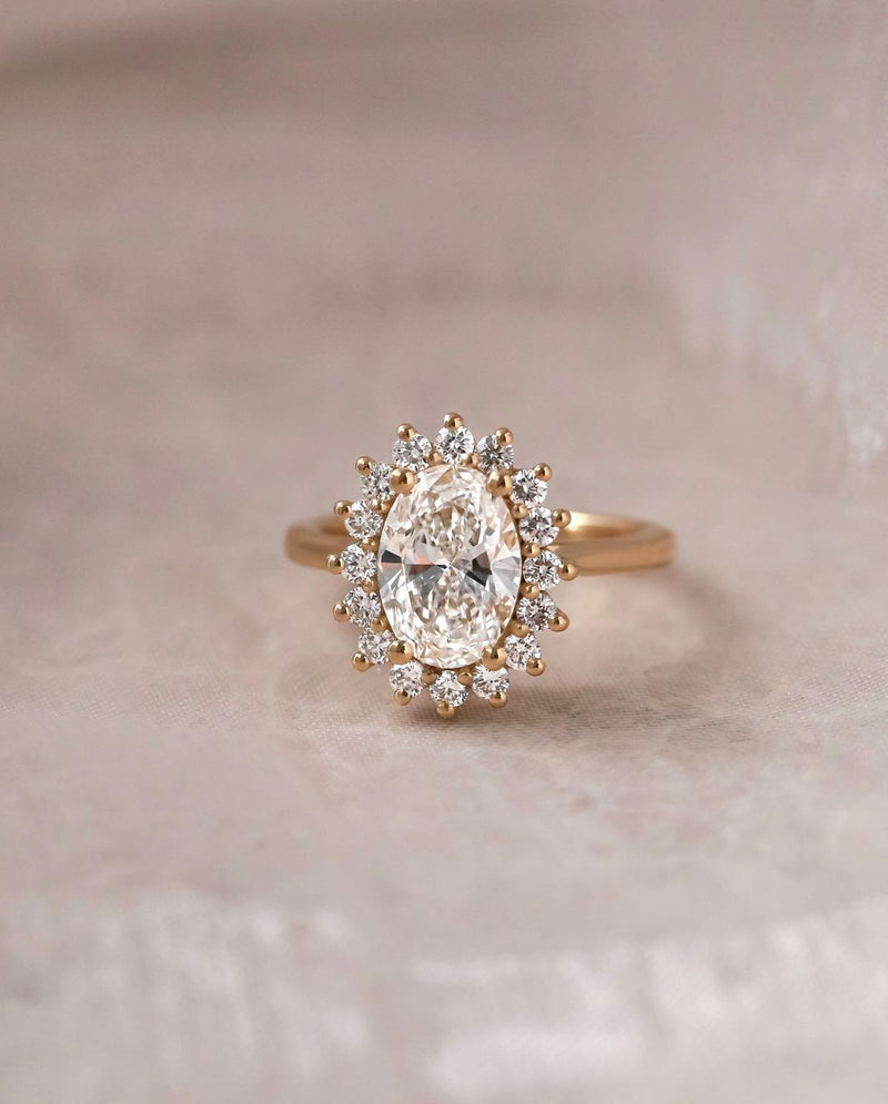 3.0ct Oval Cut Lab Grown Diamond with Diana Setting Ring Classic Engagement ring, Anniversary Gift and promise ring for Her