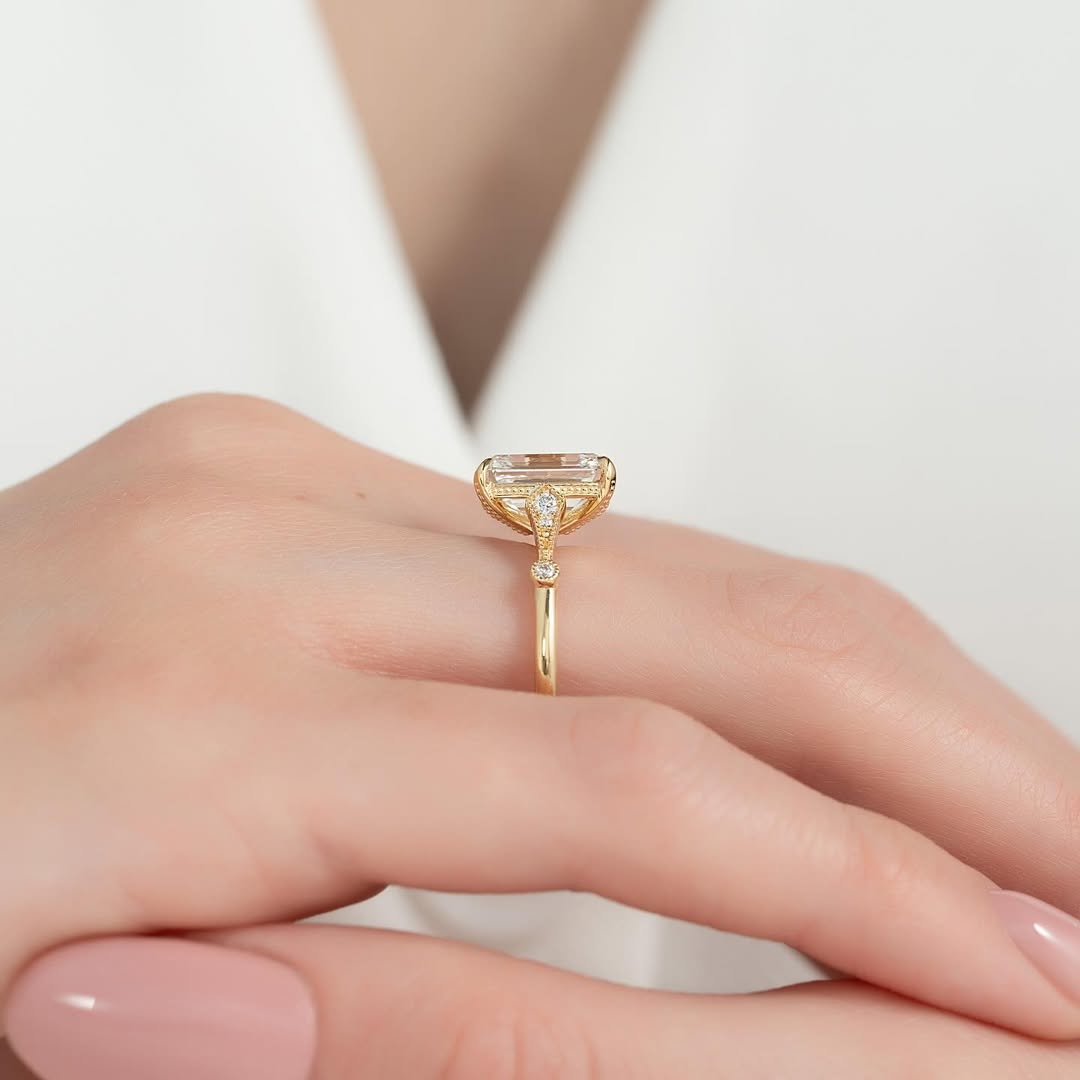 2.5ct Emerald Cut Lab Grown Diamond Ring