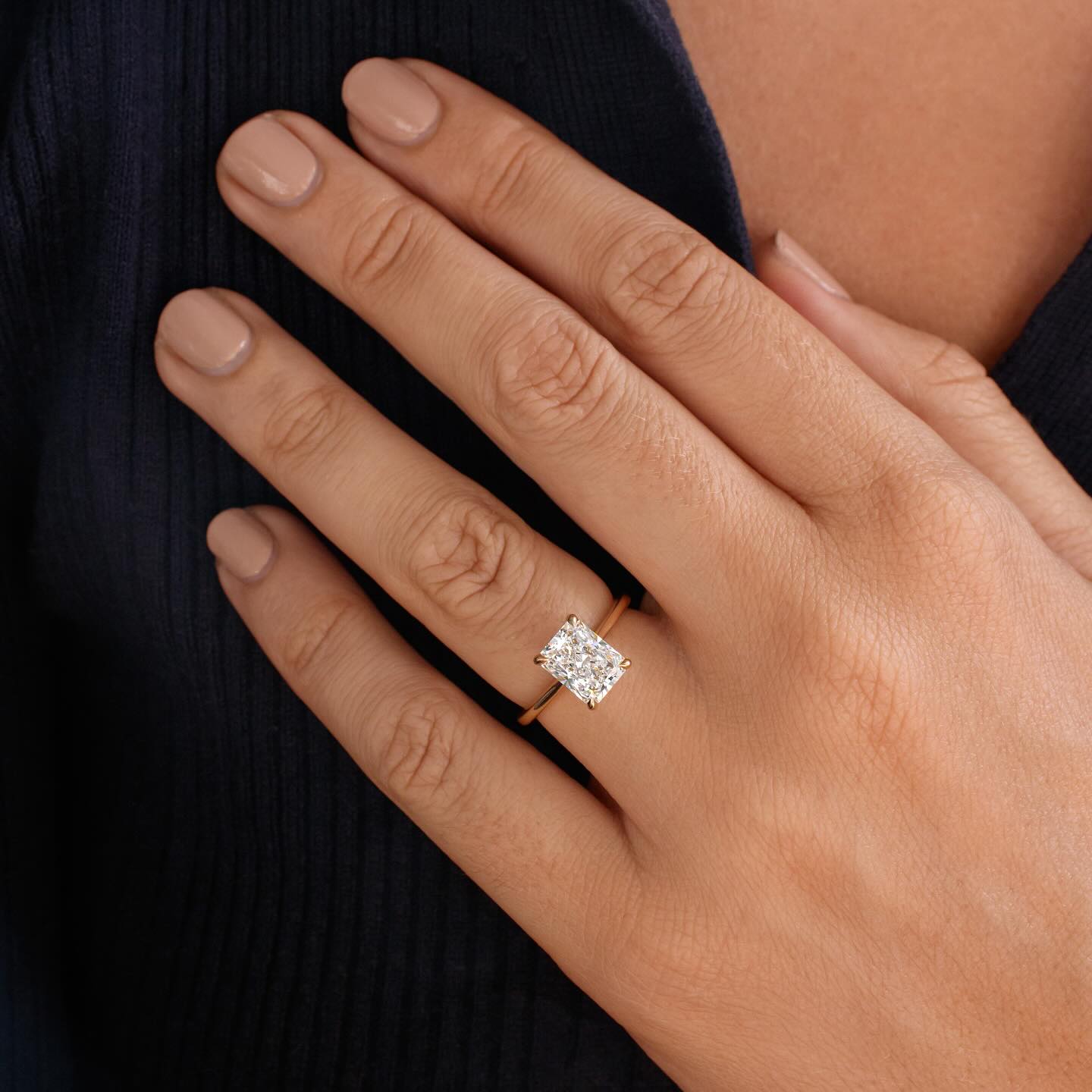 7ct Radiant Cut Juliette Setting with Hidden Halo Lab grown Diamond Ring Sophisticated -cut diamond ring set in a classic gold band, beautifully neutral-toned nails. A must-have for engagement proposals, high-end jewelry lovers, and wedding occasions. YouTube Amazon Facebook Weather Google Gmail Wordless WhatsApp Web Translate News blog post ring ceremony Article Life Money 2025 design Ring Ceremony Diamond Shape Diamond Ring Surat Diamond India Market Diamond Ring for Her Diamond Ring for Men Diamond Ring 