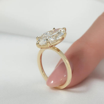 5.0ct Marquise Cut Lab Grown Diamond Solitaire Ring