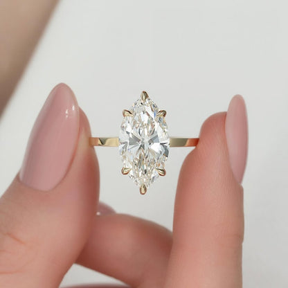 5.0ct Marquise Cut Lab Grown Diamond Solitaire Ring
