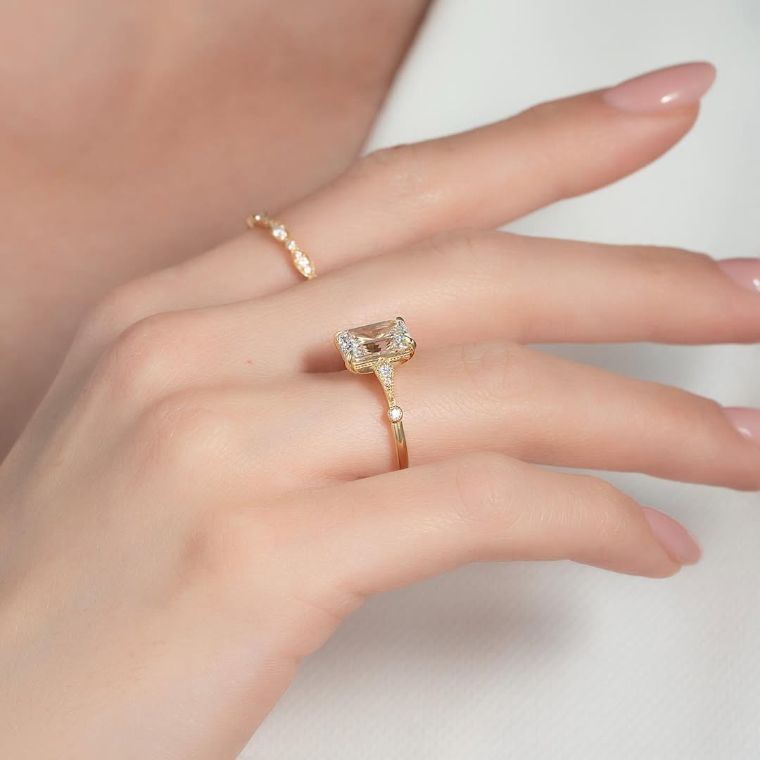 2.50ct Emerald Cut Lab grown Diamond Ring