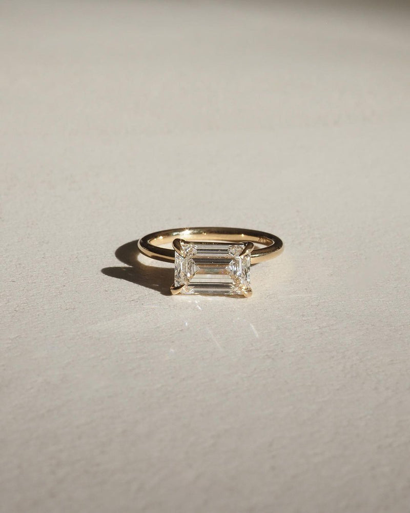 5ct Emerald Cut Lab Grown Diamond Solitaire Ring Classic Engagement ring, Anniversary Gift and promise ring for Her