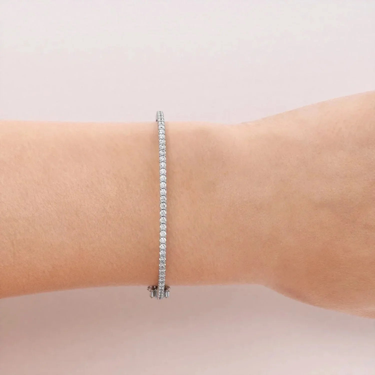 Bracelet DRound Lab Grown Diamond Eternity Bangle Bracelet, EF Color,VS Clarity ,IGI Certificateemo (Copy) 