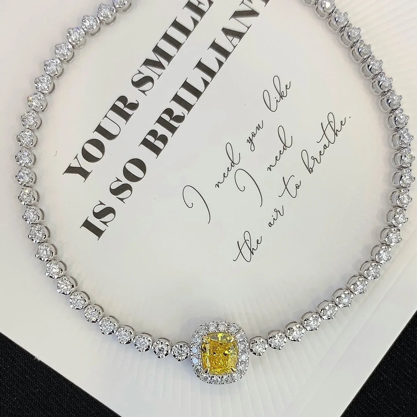 Cushion 1.80tcw Fancy Yellow Lab Grown Diamond Round White Halo Side Stone Bracelet, VS Clarity, IGI Certified Bracelet 