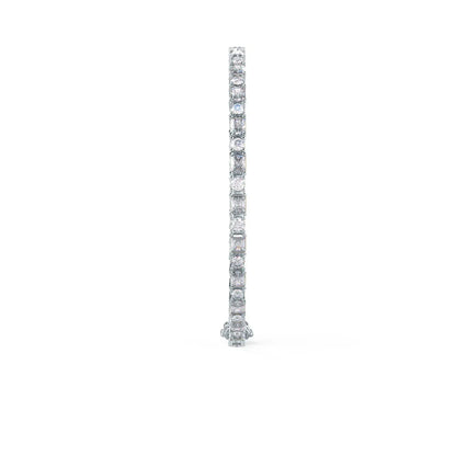 Emerald and Round Lab Grown Diamond Tennis Bracelet, EF Color, VS Clarity, IGI Certified 