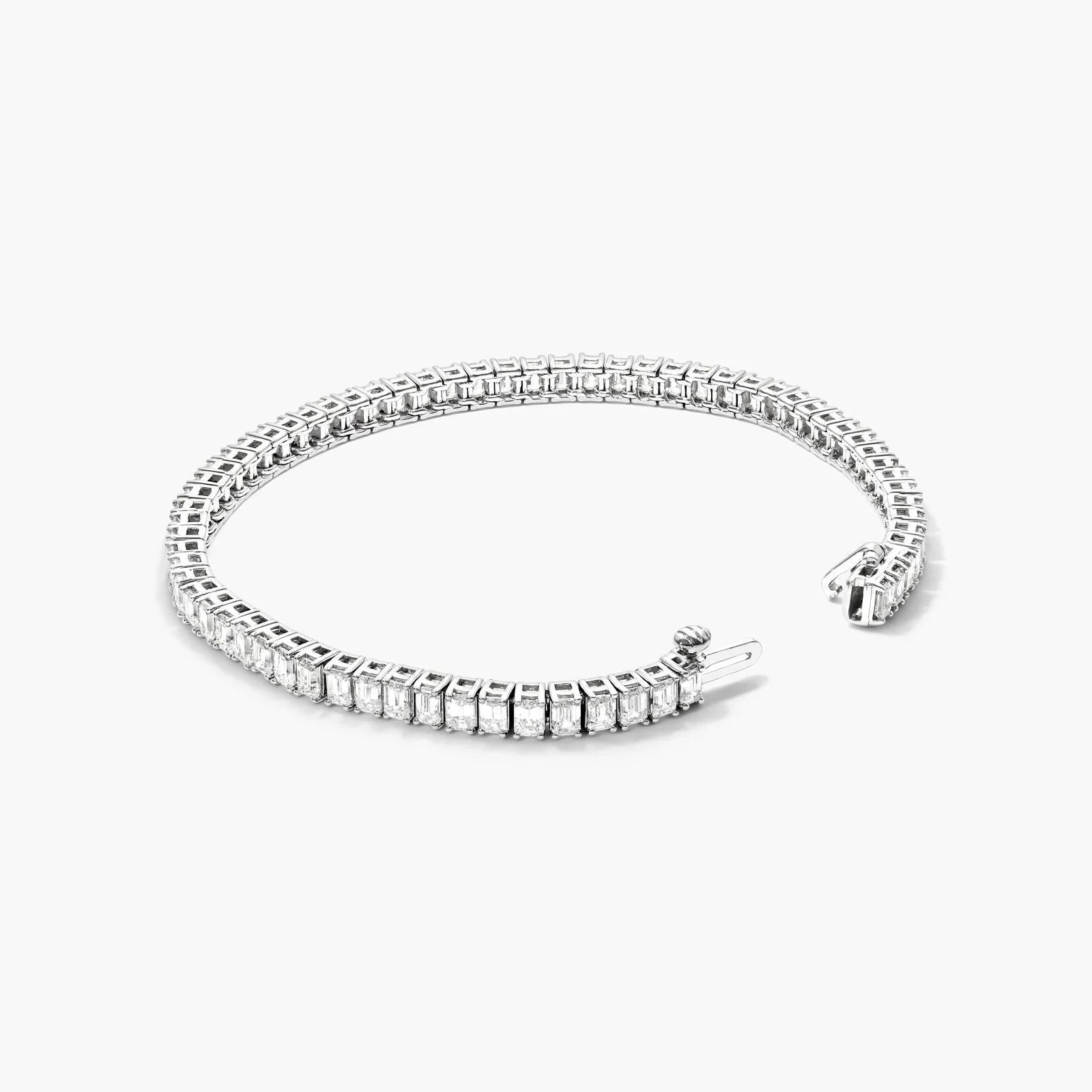 Emerald Lab Grown Diamond Tennis Bracelet, EF Color, VS Clarity, IGI certified 5.00tcw 