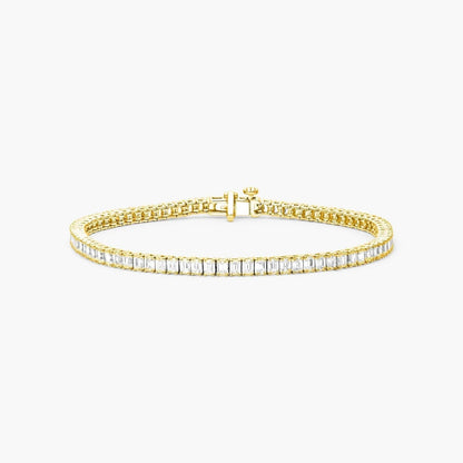Emerald Lab Grown Diamond Tennis Bracelet, EF Color, VS Clarity, IGI certified 5.00tcw 