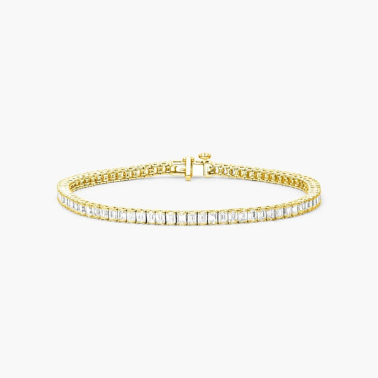 Emerald Lab Grown Diamond Tennis Bracelet, EF Color, VS Clarity, IGI certified 5.00tcw 
