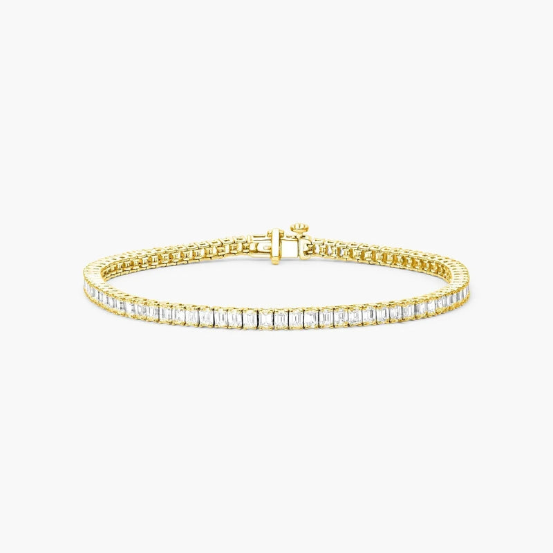 Emerald Lab Grown Diamond Tennis Bracelet, EF Color, VS Clarity, IGI certified 5.00tcw