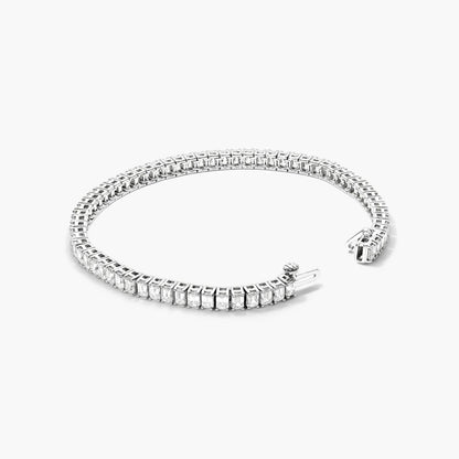 Emerald Lab Grown Diamond Tennis Bracelet, EF Color, VS Clarity, IGI Certified Carat Weight : 10.00tcw 
