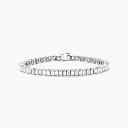 Emerald Lab Grown Diamond Tennis Bracelet, EF Color, VS Clarity, IGI Certified Carat Weight : 10.00tcw 