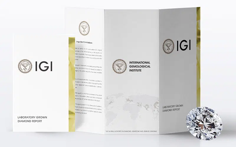 IGI Certified Diamond International Gemologicak Institute Lab Grown Diamond