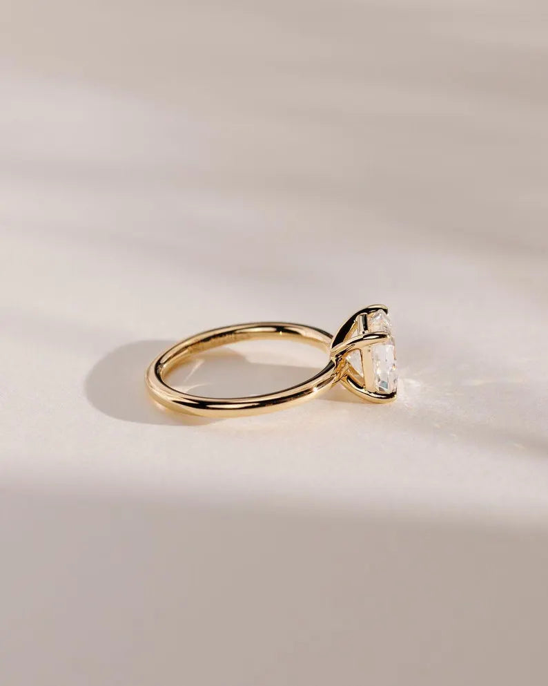 Asscher 2.50ct Lab Diamond Ring Solitaire Bridal Ring For Her Surprise Gift Best Proposal Ring