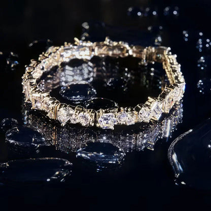 Multi Lab Grown Diamond Illuminate Bracelet, EF Color , VS Clarity , IGI Certificate 