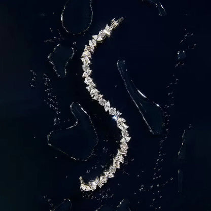 Multi Lab Grown Diamond Unity Bracelet, EF Color, VS Clarity, IGI Certificate 