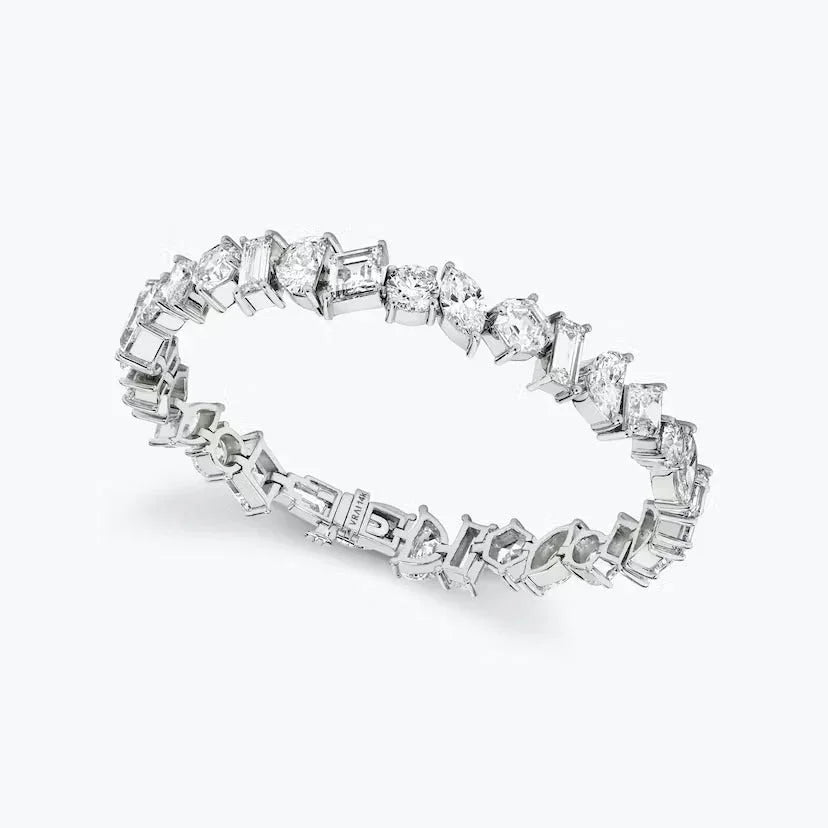 Multi Lab Grown Diamond Unity Bracelet, EF Color, VS Clarity, IGI Certificate 