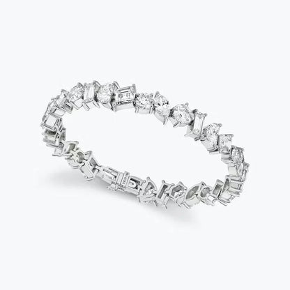 Multi Lab Grown Diamond Unity Bracelet, EF Color, VS Clarity, IGI Certificate 
