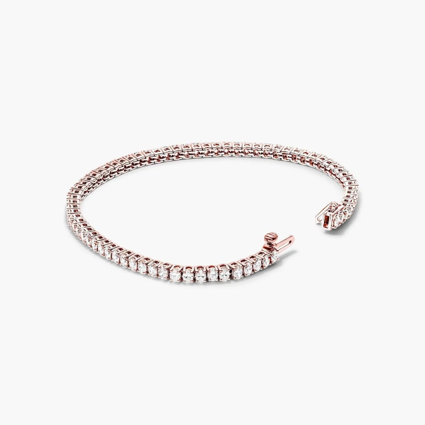 Oval 5 Carat Shape Lab Grown Diamond Tennis Bracelet, EF Color, VS Clarity, IGI Certificate 