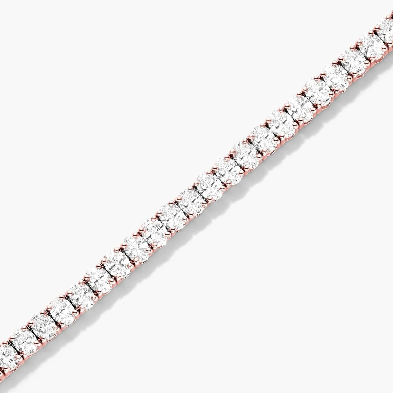 Oval 5 Carat Shape Lab Grown Diamond Tennis Bracelet, EF Color, VS Clarity, IGI Certificate 