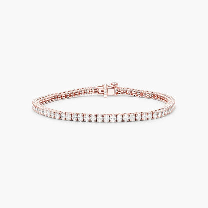 Oval 5 Carat Shape Lab Grown Diamond Tennis Bracelet, EF Color, VS Clarity, IGI Certificate 