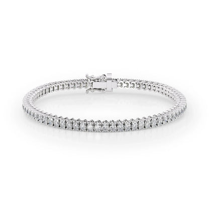 Oval Lab Grown Diamond Tennis Bracelet, EF Color, VS Clarity, IGI Certificate 6.5tcw 