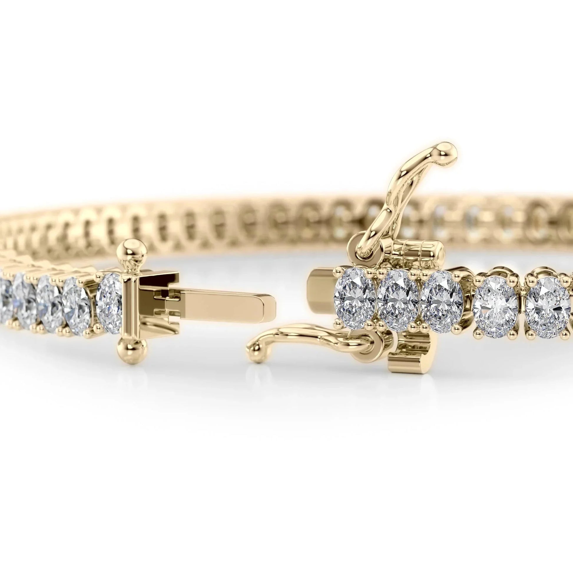 Oval Lab Grown Diamond Tennis Bracelet, EF Color, VS Clarity, IGI Certificate 6.5tcw 