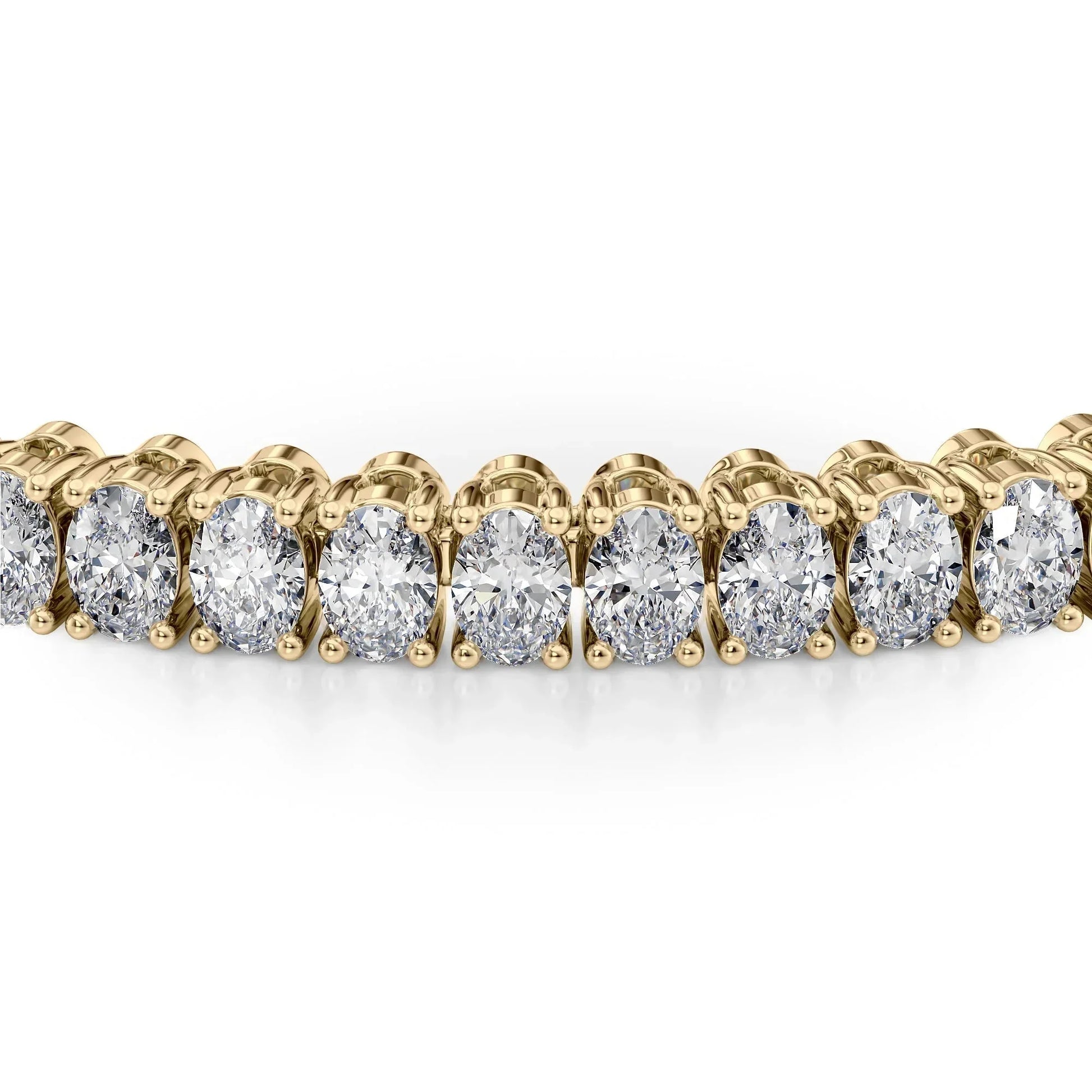 Oval Lab Grown Diamond Tennis Bracelet, EF Color, VS Clarity, IGI Certificate 6.5tcw 