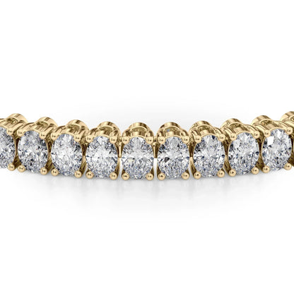 Oval Lab Grown Diamond Tennis Bracelet, EF Color, VS Clarity, IGI Certificate 6.5tcw 