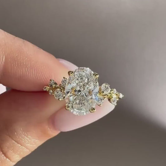 1.60TCW Oval Lab Grown Diamond Engagement Ring | Classic Solitaire Design | IGI Certified