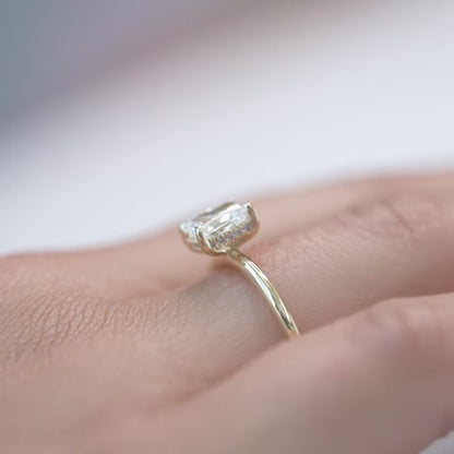 8.00 CT Radiant Lab Grown Diamond Engagement Ring | Hidden Halo Design | IGI Certified