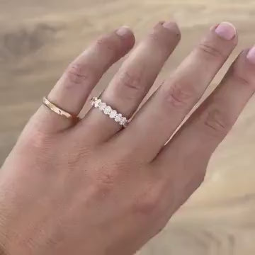 1.50ct Oval Cut Half Eternity Lab Grown Diamond Ring