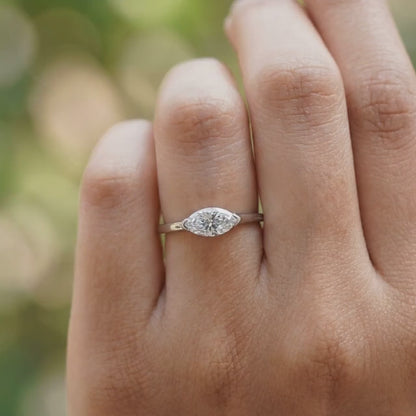 1.0ct Marquise Solitaire Lab Grown Diamond Ring Classic Engagement ring, Anniversary Gift and promise ring for Her