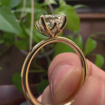 1.50ct Radiant Lab Grown Diamond Engagement Ring | Solitaire Setting | IGI Certified