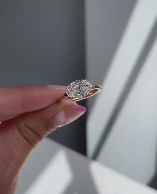 2.5ct Oval Cut Lab Grown Diamond Solitaire Ring Classic Minimalist Engagement Ring and wedding gift or promise Gift her/women