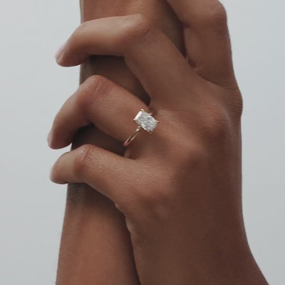 6ct Radiant Cut Solitaire Lab Grown Diamond Ring Exquisite Diamond Ring, Anniversary Ring, and Promise Gift for Her
