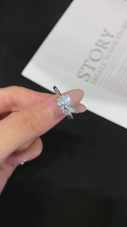 1.30CT Round Lab Grown Diamond Engagement Ring | Basket Pavé Setting | IGI Certified